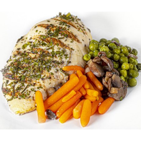 Bandeja Pechuga de pollo con hierbas provenzales + verduras al vapor